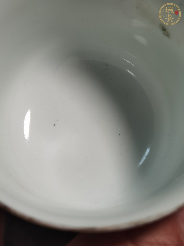 古玩陶瓷魚(yú)藻紋仰鐘杯真品鑒賞圖