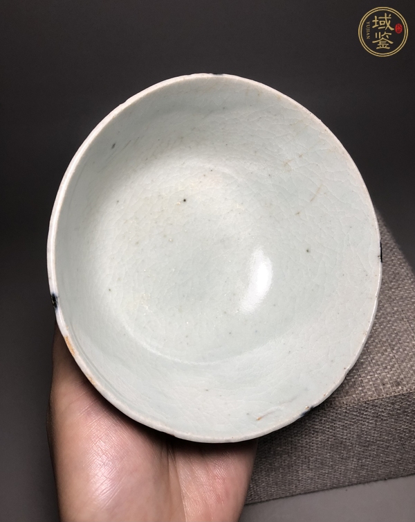 古玩陶瓷青花蘭花紋茶碗真品鑒賞圖