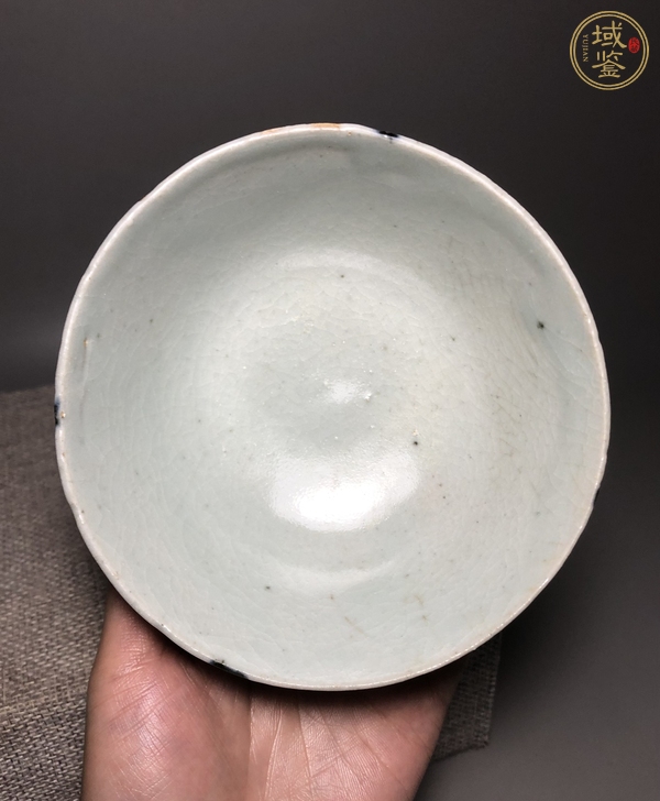 古玩陶瓷青花蘭花紋茶碗真品鑒賞圖