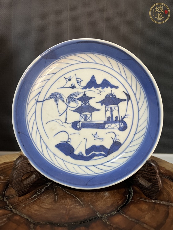 古玩陶瓷青花盤真品鑒賞圖