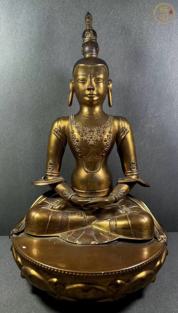 古玩銅器無量壽佛真品鑒賞圖