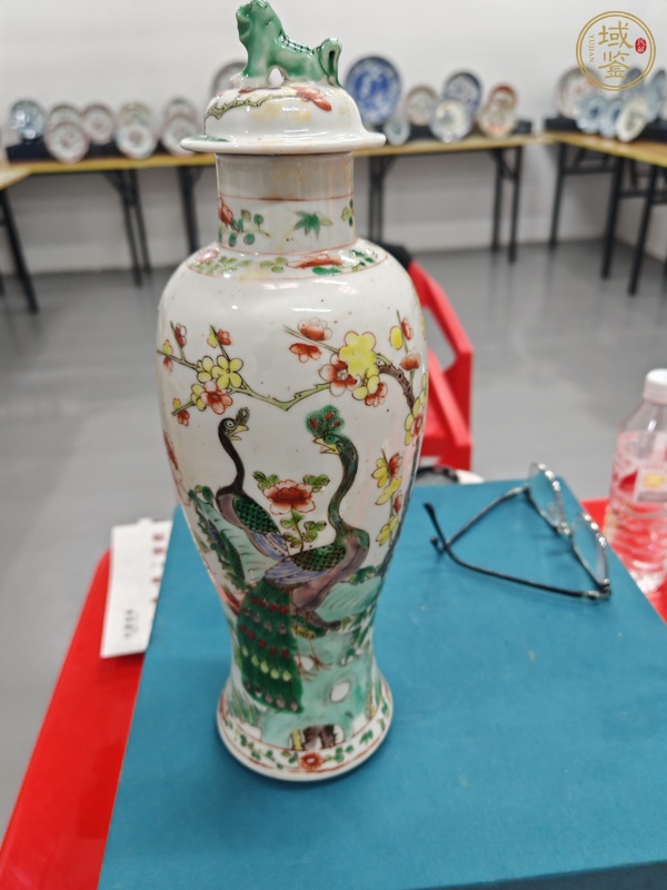 古玩陶瓷花鳥紋雞腿蓋瓶真品鑒賞圖