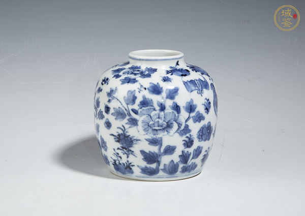 古玩陶瓷晚清·青花花鳥紋茶葉罐真品鑒賞圖