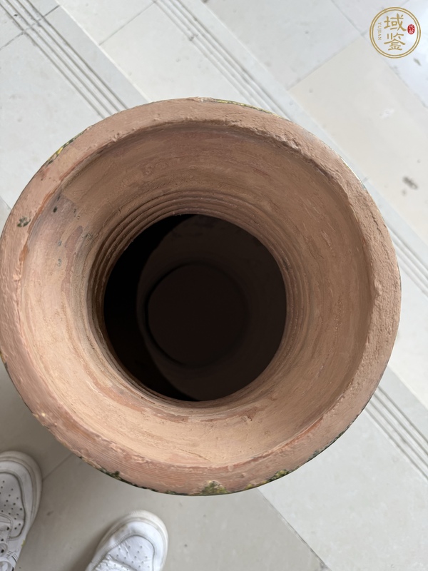古玩陶瓷漢綠釉鋪首銜環(huán)瓶真品鑒賞圖