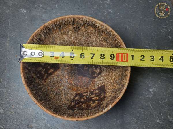 古玩陶瓷吉州窯窯變貼花茶盞真品鑒賞圖
