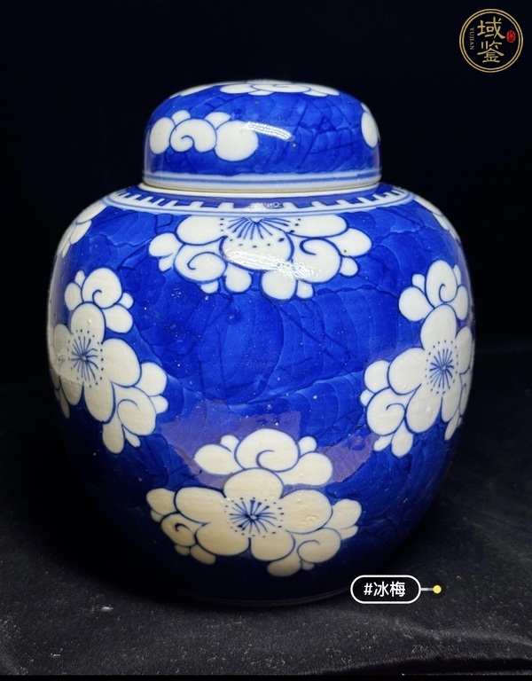 古玩陶瓷梅紋蓋罐真品鑒賞圖