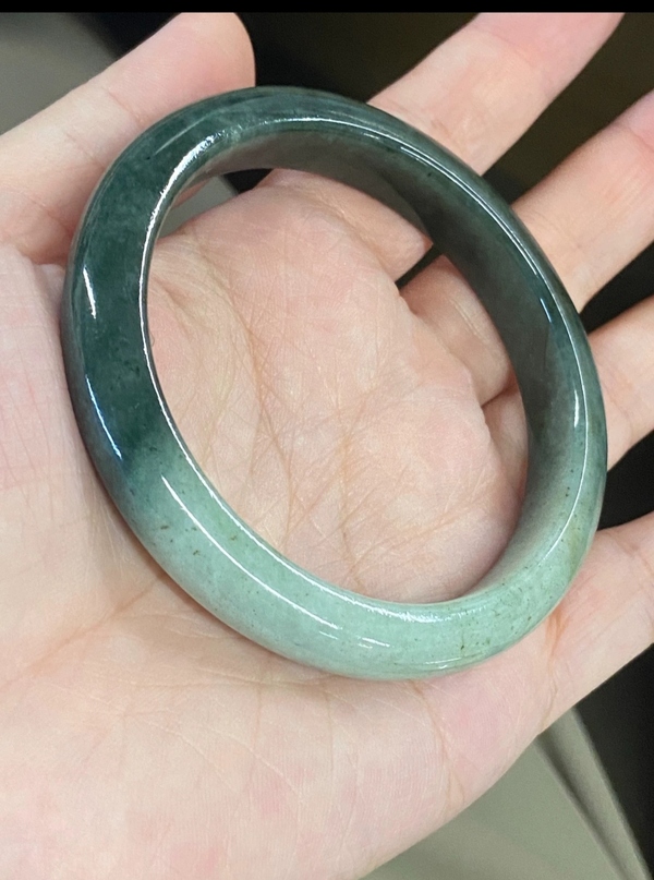 古玩玉器翡翠手鐲拍賣,當前價格1600元