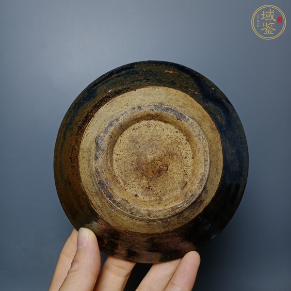 古玩陶瓷磁州窯窯變黑釉茶碗真品鑒賞圖