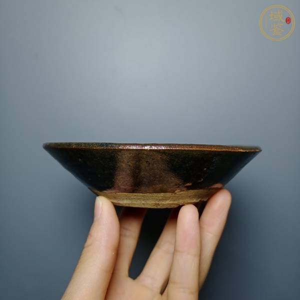 古玩陶瓷磁州窯窯變黑釉茶碗真品鑒賞圖