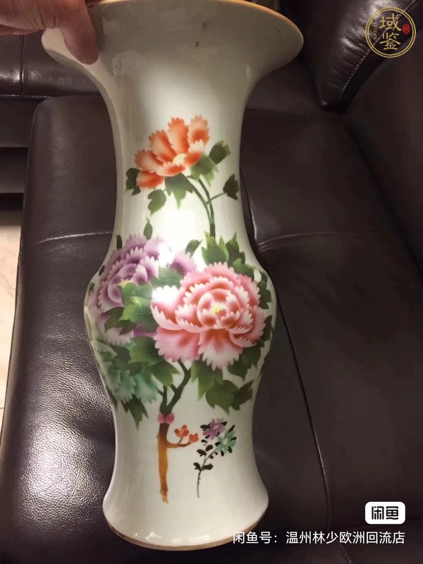 古玩陶瓷花卉紋花觚真品鑒賞圖