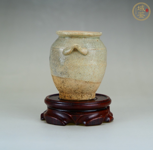 古玩陶瓷青白釉雙系茶入真品鑒賞圖