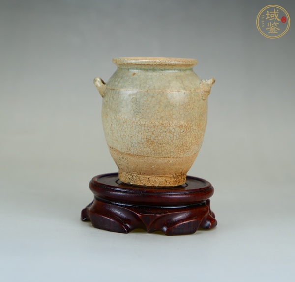 古玩陶瓷青白釉雙系茶入真品鑒賞圖