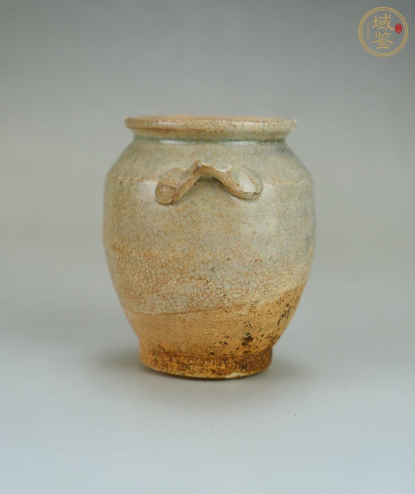 古玩陶瓷青白釉雙系茶入真品鑒賞圖