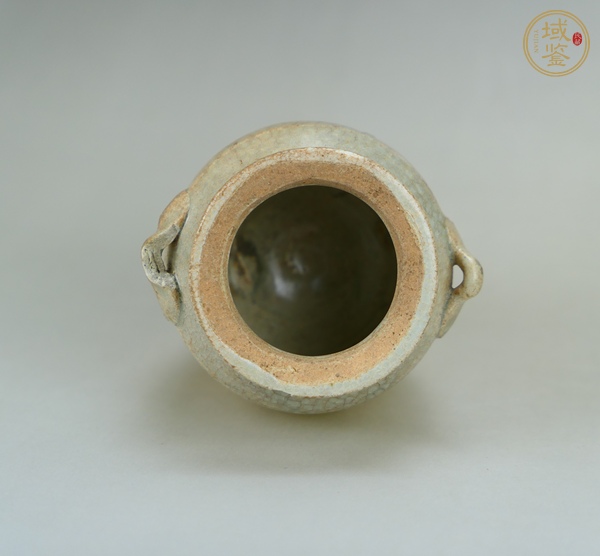 古玩陶瓷青白釉雙系茶入真品鑒賞圖