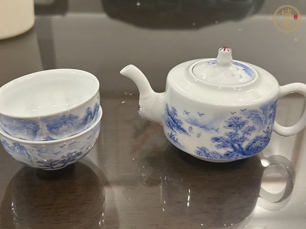 古玩陶瓷山水紋茶器真品鑒賞圖