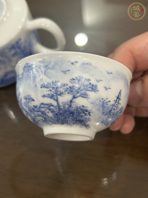 古玩陶瓷山水紋茶器真品鑒賞圖