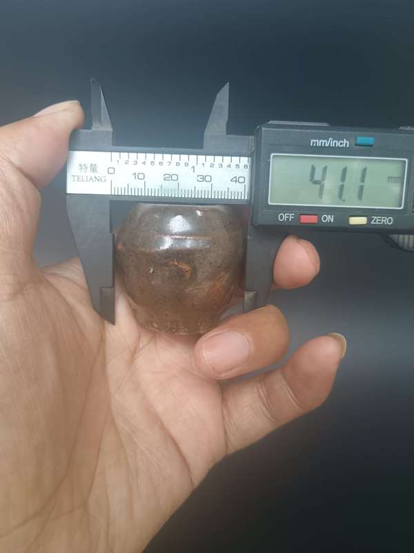 古玩陶瓷清~褐釉雞心罐拍賣,當前價格1元