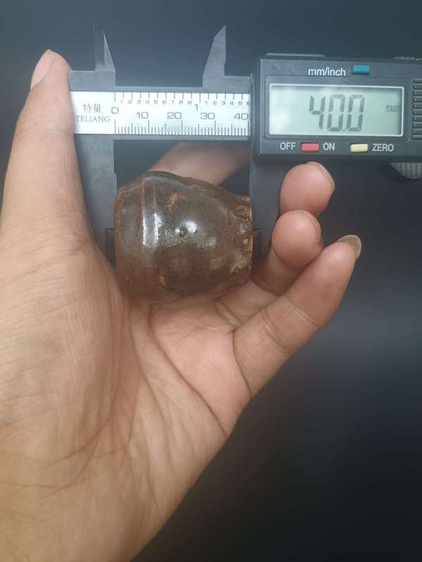 古玩陶瓷清~褐釉雞心罐拍賣,當前價格1元