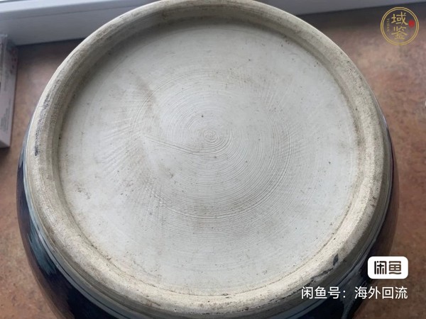 古玩陶瓷青花留白梅紋缸真品鑒賞圖