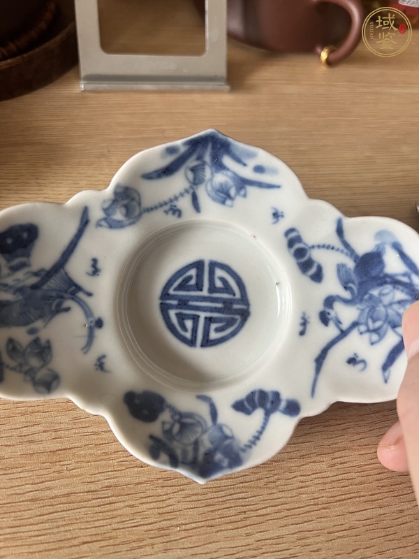 古玩陶瓷青花一路連升圖紋茶船真品鑒賞圖