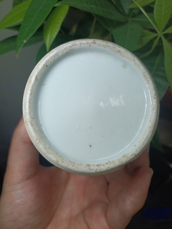 古玩陶瓷（隨單贈(zèng)送禮品）清道咸山水紋青花筆筒拍賣，當(dāng)前價(jià)格3800元