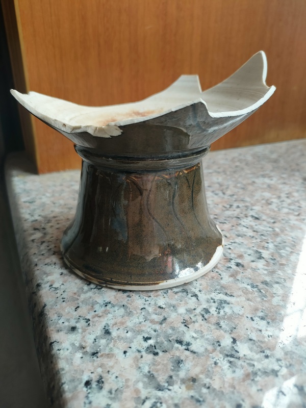 古玩陶瓷定窯系窯變釉尊或瓶標(biāo)本(茶葉末釉)拍賣,當(dāng)前價(jià)格1800元
