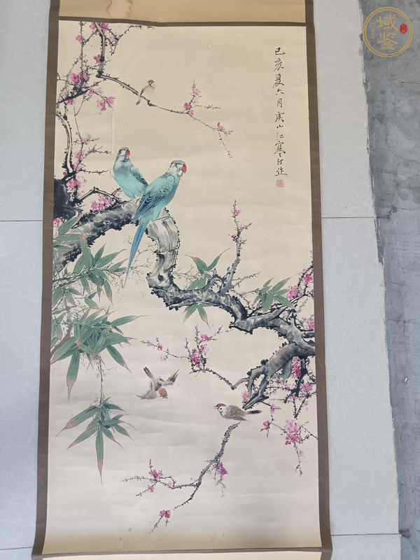 古玩字畫梅竹圖真品鑒賞圖