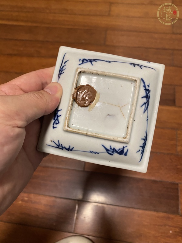 古玩陶瓷青花山水紋盤真品鑒賞圖