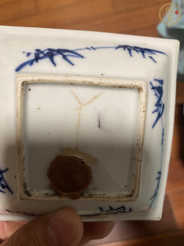 古玩陶瓷青花山水紋盤真品鑒賞圖