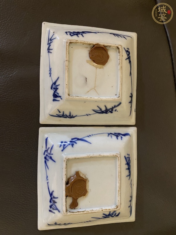 古玩陶瓷青花山水紋盤真品鑒賞圖
