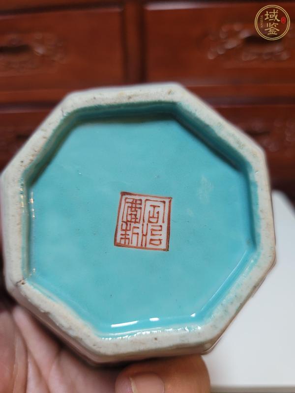 古玩陶瓷八卦紋八方碗真品鑒賞圖