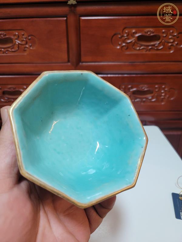 古玩陶瓷八卦紋八方碗真品鑒賞圖
