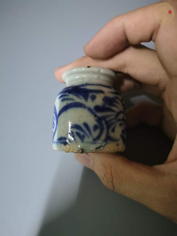 古玩陶瓷青花水盂真品鑒賞圖