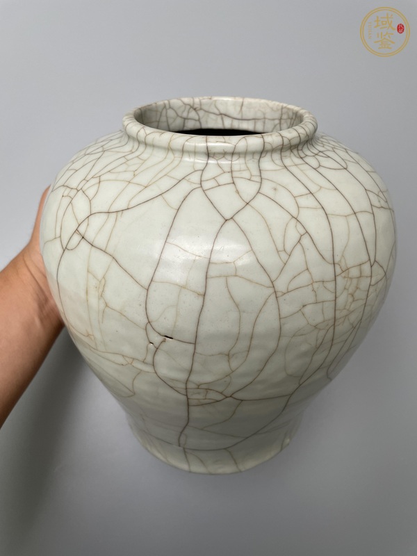 古玩陶瓷仿官釉太白罐真品鑒賞圖