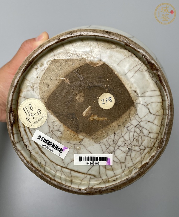 古玩陶瓷仿官釉太白罐真品鑒賞圖