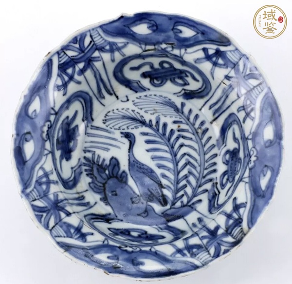 古玩陶瓷明晚期青花克拉克鴨紋盞真品鑒賞圖