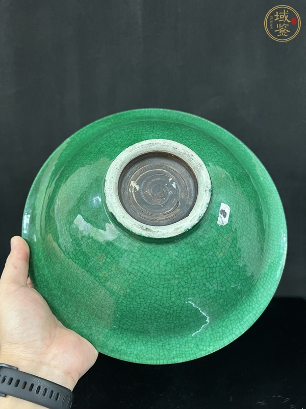 古玩陶瓷綠哥釉碗真品鑒賞圖
