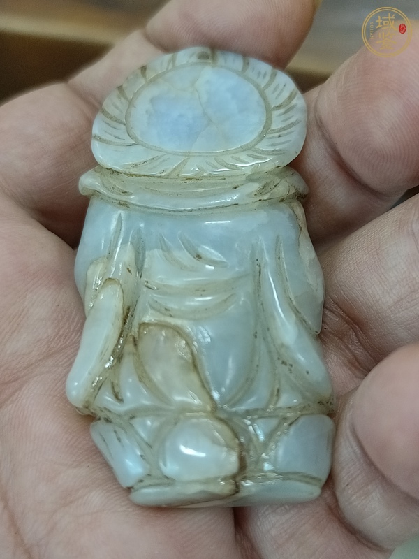 古玩玉器做舊仿古“觀音”擺件真品鑒賞圖