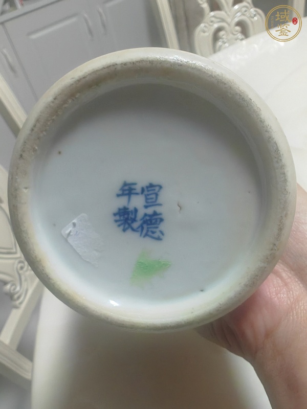 古玩陶瓷青花人物故事紋雞腿瓶真品鑒賞圖