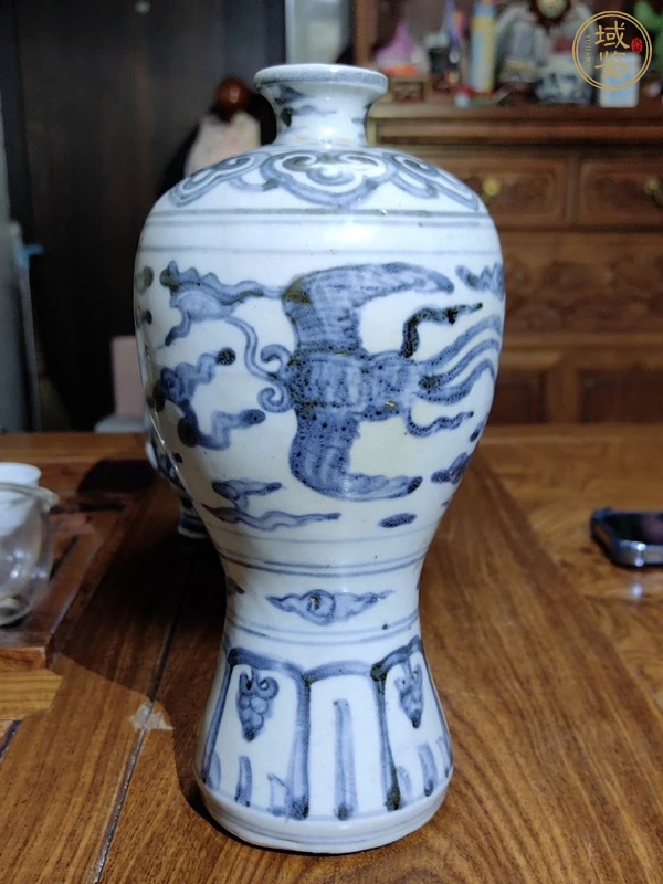 古玩陶瓷青花鳳紋梅瓶真品鑒賞圖