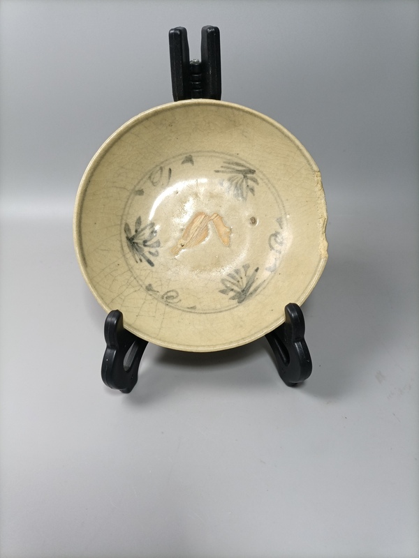 古玩陶瓷正德臥足青花堆塑魚藻紋盤拍賣,當(dāng)前價格288元
