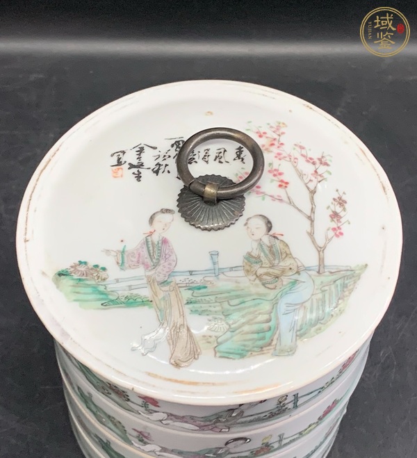 古玩陶瓷粉彩人物串盒真品鑒賞圖