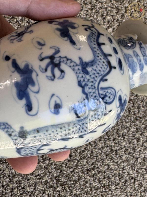 古玩陶瓷龍紋青花雞腿蓋瓶真品鑒賞圖