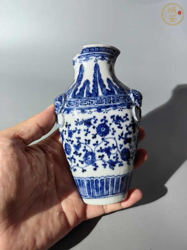 古玩陶瓷青花壁瓶真品鑒賞圖