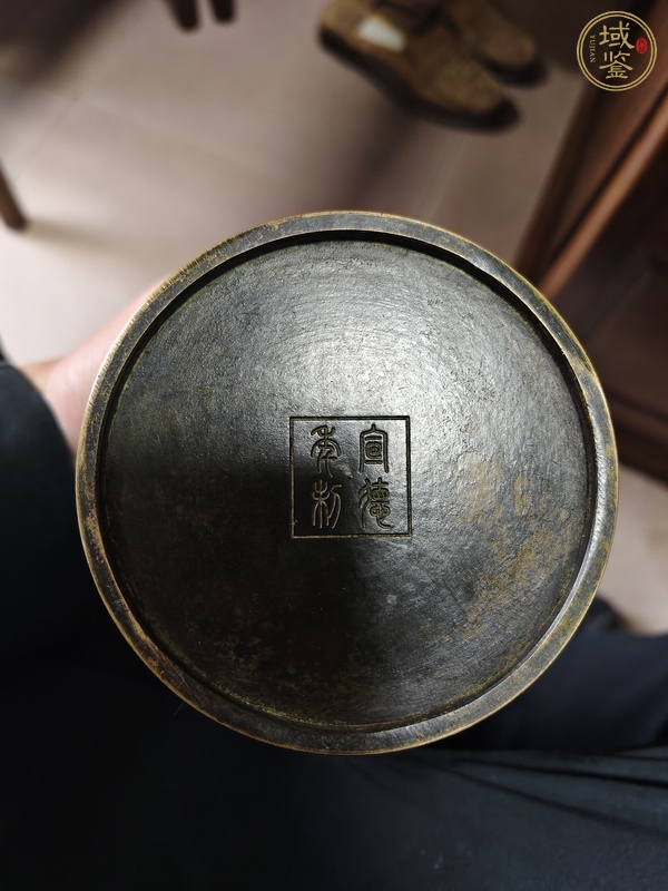 古玩銅器掐絲琺瑯筆筒真品鑒賞圖