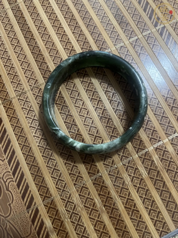 古玩玉器岫玉雕“素紋手鐲”真品鑒賞圖