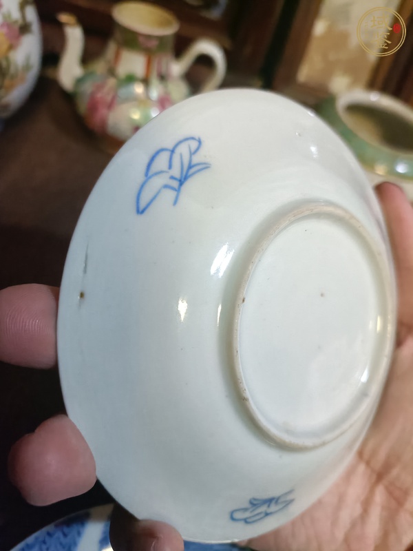 古玩陶瓷牧牛圖青花盤真品鑒賞圖