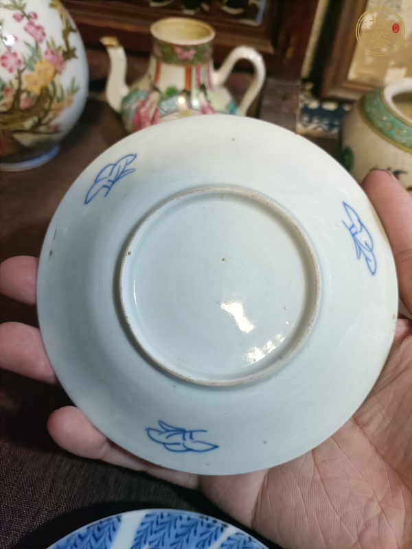 古玩陶瓷牧牛圖青花盤真品鑒賞圖
