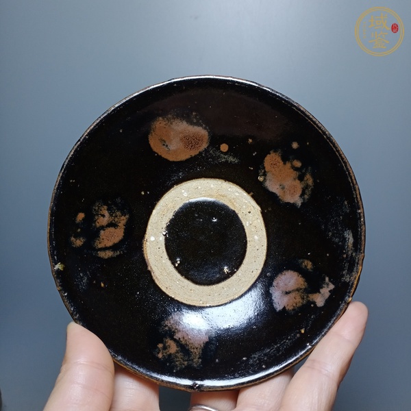 古玩陶瓷鐵銹紅盞真品鑒賞圖