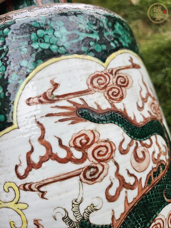 古玩陶瓷粉彩龍紋瓶真品鑒賞圖